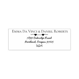 Elegant Script Wedding Return Address Stamp Permastempel