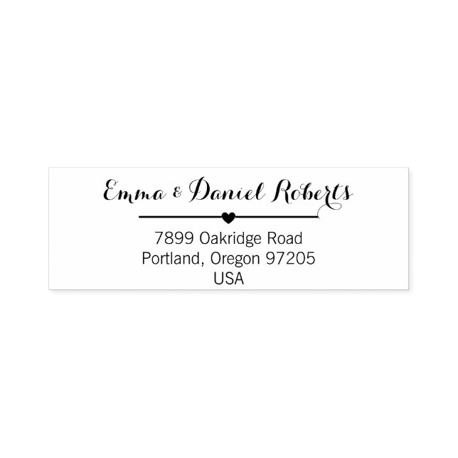 Elegant Script Wedding Return Address Stamp Permastempel (Design)