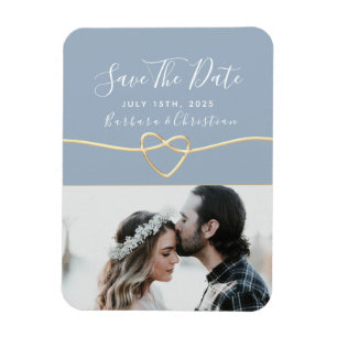Elegant Script Wedding Save the Date Einladung Magnet