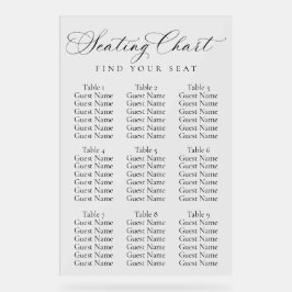 Elegant Script Wedding Seating Chart | Minimalist  Acrylschild