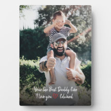 Elegant Script with Foto von Happy Father's day Gi