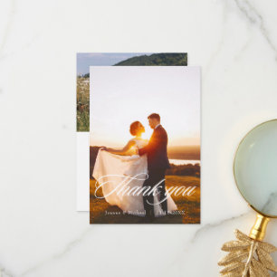 Elegant Scripting Wedding Dankeschön Karte W Note