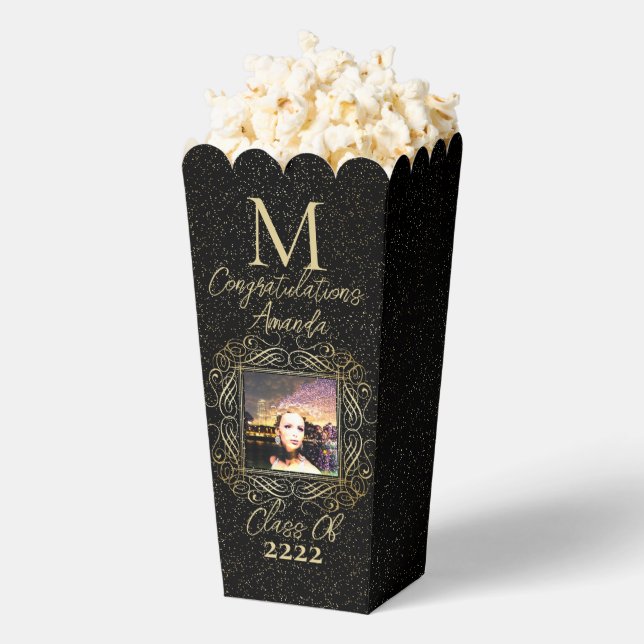 Elegant Scroll + Gold Dots Congratulation Class of Geschenkschachtel (Geplatzt)