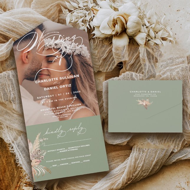 Elegant Seal and Send Boho | The Wedding Of |    A All In One Einladung (Von Creator hochgeladen)