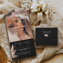 Elegant Seal and Send Boho | The Wedding Of | All In One Einladung