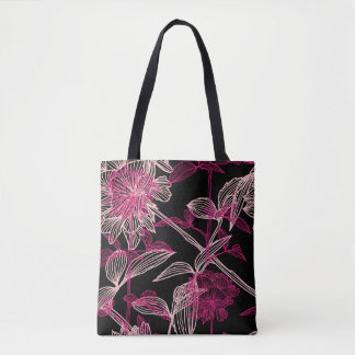 elegant seamless pattern with decorative pink rose