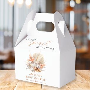 Elegant Seashell Pearl Baby Shower Fevor Boxes Geschenkschachtel