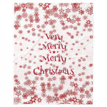 Elegant Sehr frohe Weihnachten Rote Schneeflocken