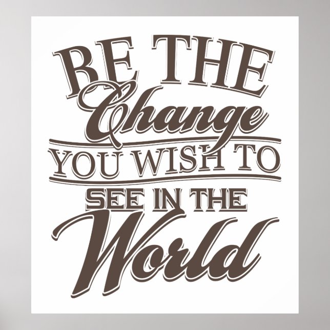 Elegant sei die Veränderung Poster (Vorne)