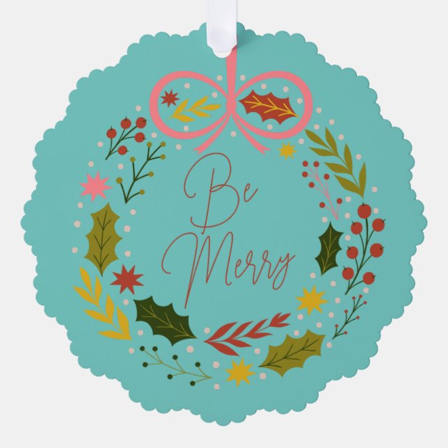 Elegant sein fröhliches Geschäft Ornament Karte (Vorderseite)