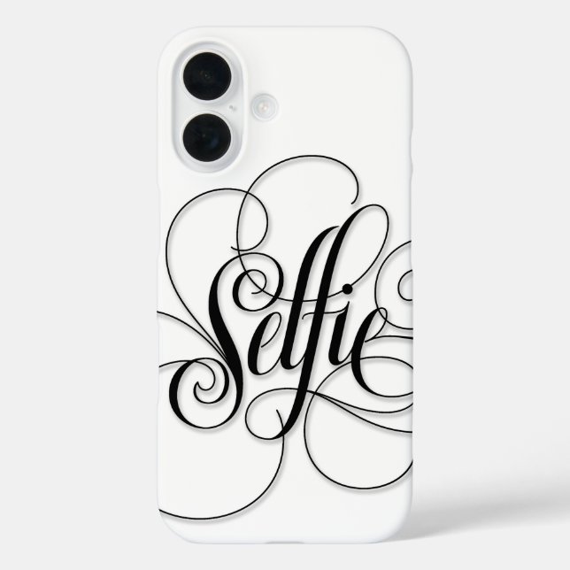 Elegant SELFIE Luxury Geblüht Kalligraphie Case-Mate iPhone Hülle (Rückseite)