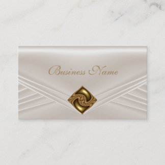 Elegant Sepia Beige Amber Jewel Visitenkarte