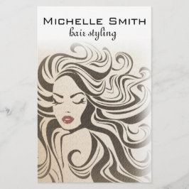 Elegant Sepia Chic Wavy Frisur Extensions Flyer