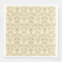 Elegant Sepia Tan Floral Pattern