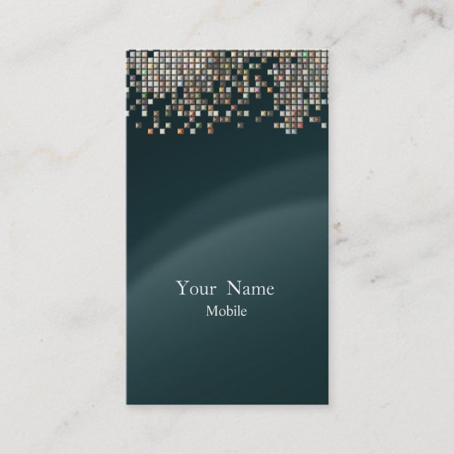 Elegant Sequins Dark Green Visitenkarte (Vorderseite)