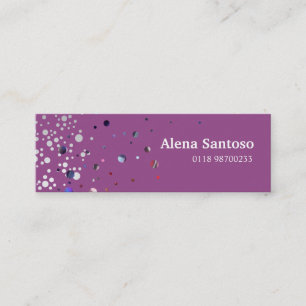 Elegant Sequins Mini Visitenkarte