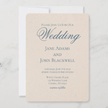 Elegant Serif Dusty Blue Wedding