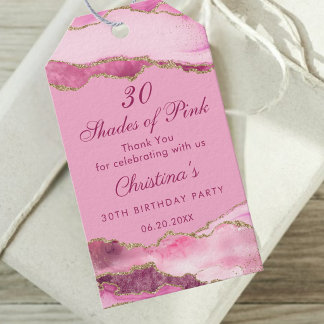 Elegant Shades of Pink Birthday Party  Geschenkanhänger