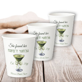 Elegant She fand ihr perfektes Matcha-Brautparty Pappbecher