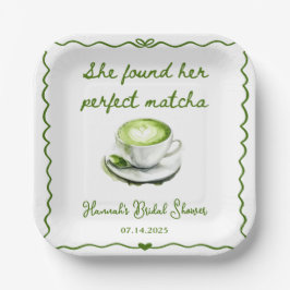 Elegant She fand ihr perfektes Matcha-Brautparty Pappteller
