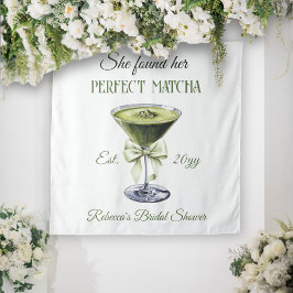 Elegant She fand ihr perfektes Matcha-Brautparty Wandteppich