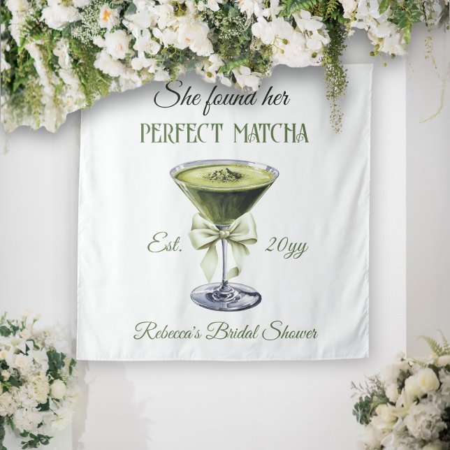 Elegant She fand ihr perfektes Matcha-Brautparty Wandteppich (Von Creator hochgeladen)