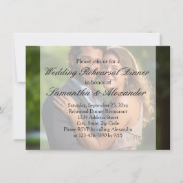 Elegant Sheer Overlay Foto Wedding Einladung