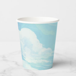 Elegant She's on Cloud 9 Blue Sky Brautparty Pappbecher