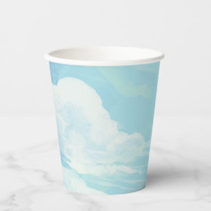 Elegant She's on Cloud 9 Blue Sky Brautparty Pappbecher