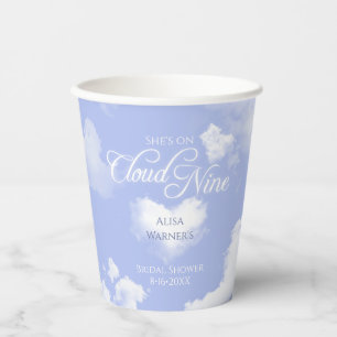 Elegant She's on Cloud Nine Brautparty Party Pappbecher