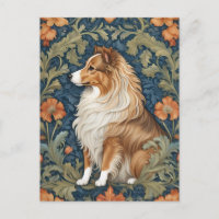 Elegant Shetland Sheepdog William Morris Inspirier