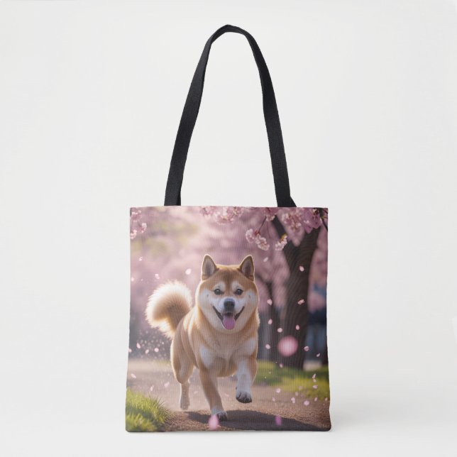 Elegant Shiba Inu Tote Bag (Vorderseite)