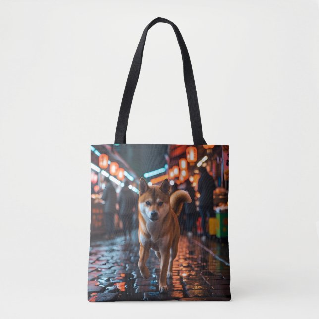 Elegant Shiba Inu Tote Bag (Vorderseite)