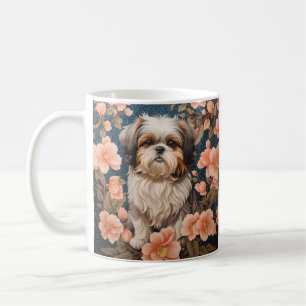 Elegant Shih Tzu Dog William Morris Inspiriert Kaffeetasse