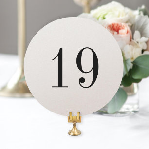 Elegant Shimmer Large Round Table Number Card Einladung