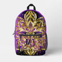 Elegant Shimmer Lila Gold Mandala personalize