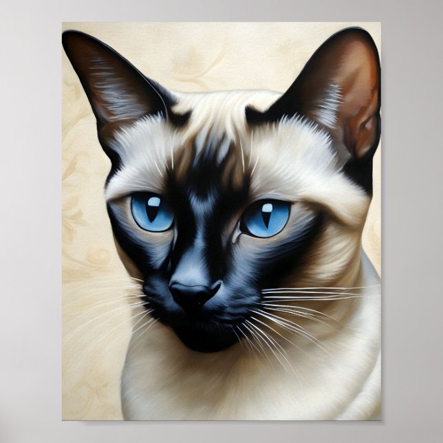 Elegant Siamese Cat Poster (Vorne)