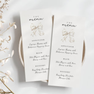 Elegant Sie bindet das Brautparty des Knotens Bow Menükarte