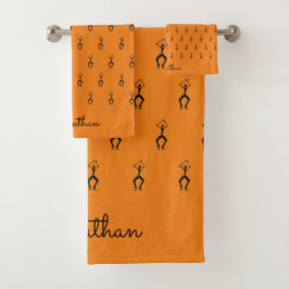 Elegant, Silhouette Lingala Dancers Badhandtuch Set