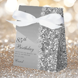 Elegant Silver 85. Geburtstag Geschenkschachtel