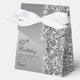 Elegant Silver 85. Geburtstag Geschenkschachtel