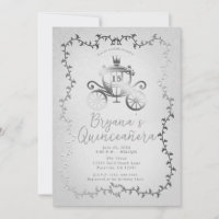 Elegant Silver Carriage Storybook Quinceañera