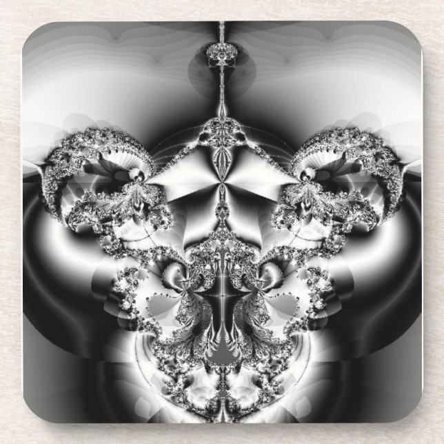 Elegant Silver Chandelier Getränkeuntersetzer (Vorderseite)