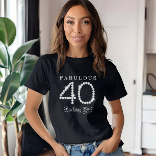 Elegant Silver Diamonds 40. Geburtstag T - Shirt