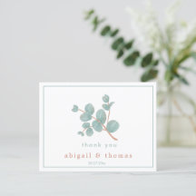 Elegant Silver Eucalyptus - Hochzeit Vielen Dank
