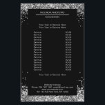 Elegant Silver Glitter both sides Flyer<br><div class="desc">Ein elegantes und raffiniertes Design mit einem digitalen Bild aus silberfarbenem Glas. Hinweis: Der Produktionsprozess verwendet keinen echten Film, nur die Farbe wird gründlich gedruckt. Fügen Sie Ihre Daten, Logos, Firmendetails und Bilder in Minuten hinzu.</div>