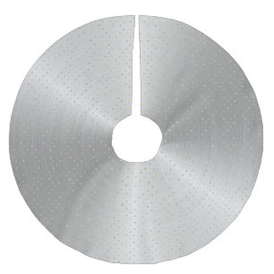 Elegant Silver Gold Dots Weihnachten Polyester Weihnachtsbaumdecke