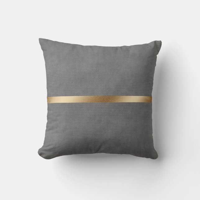 Elegant Silver Leather Kissen (Vorderseite)