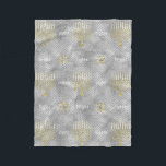 Elegant Silver Menorahs Fleece Blanket<br><div class="desc">"Elegantes Silber Menorahs" Fleece Blanket/Small Design kann auch in Deckengrößen, mittel und groß, hinzugefügt werden. Größe: Fleece Blanket, 30"x40" Es ist schwer, sich selbst zu kuscheln. wie mit dieser voll gestaltbaren Fleecedecke. Gestalte die gesamte Vorderseite ganz nach Deinen Vorstellungen und kuschel Dich in diese flauschige Decke . Die warme, bunte...</div>