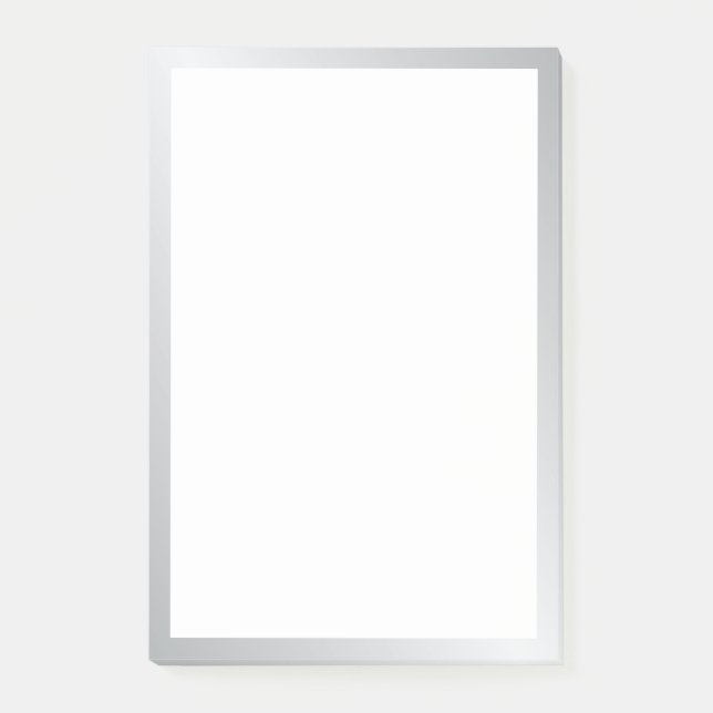 Elegant Silver Post-it Klebezettel (Vorderseite)